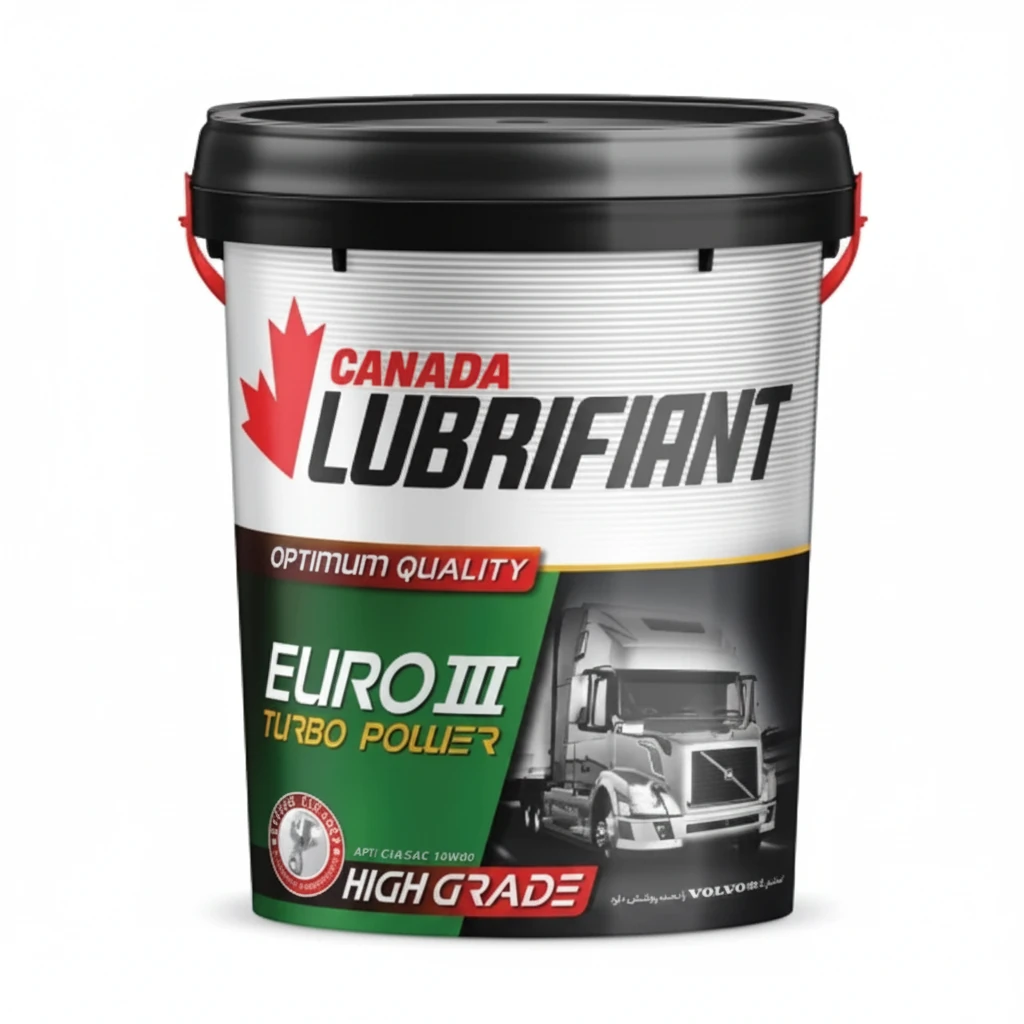 روغن موتور EURO III توربو پاور لوبریفنت کانادا مدل 10W40 CI-4 (20 لیتر)